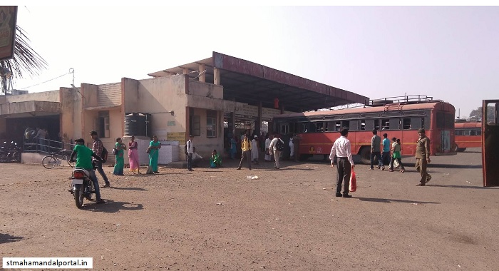 msrtc kurundwad bus stand angle view